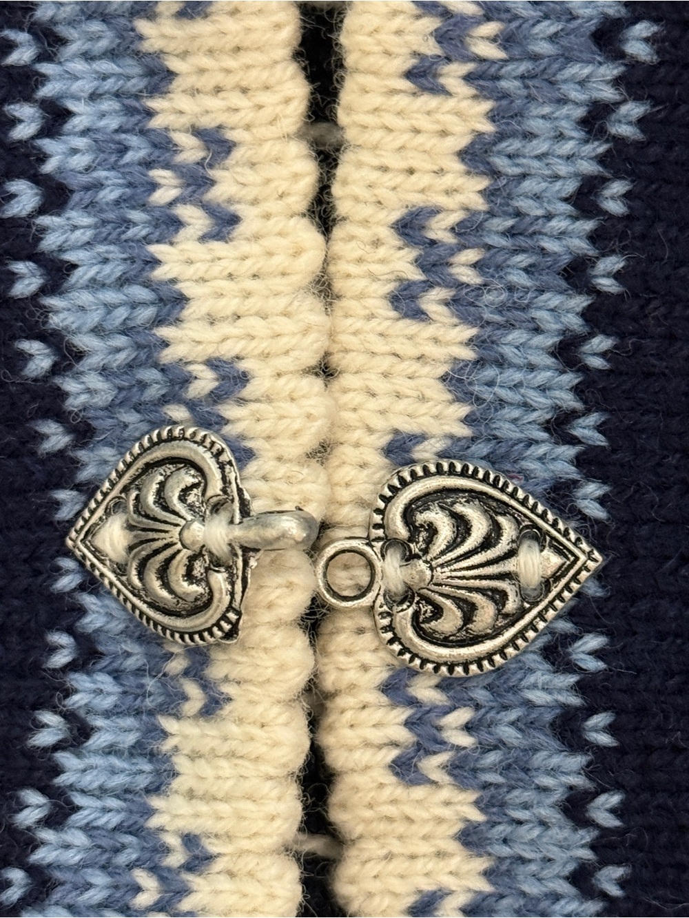 Natural Style Wool sweater / cardigan with tags ! Nordic Fair Aisle size medium - Picture 5 of 10